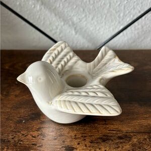 Elegant Decorative Cream Bird Candle Holder Home Decor